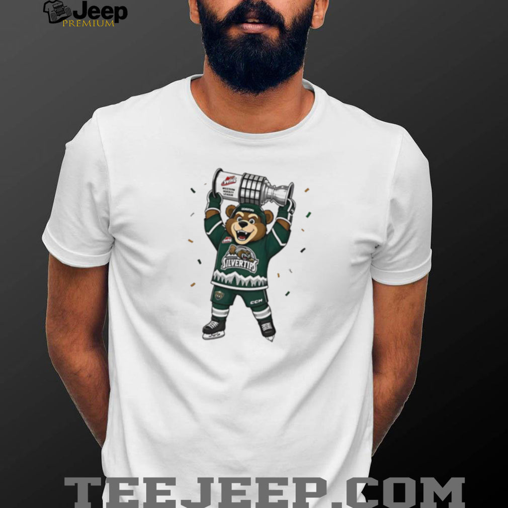 Everett Silvertips WHL Bear Mascot Championship T Shirt