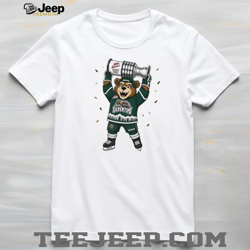 Everett Silvertips WHL Bear Mascot Championship T Shirt