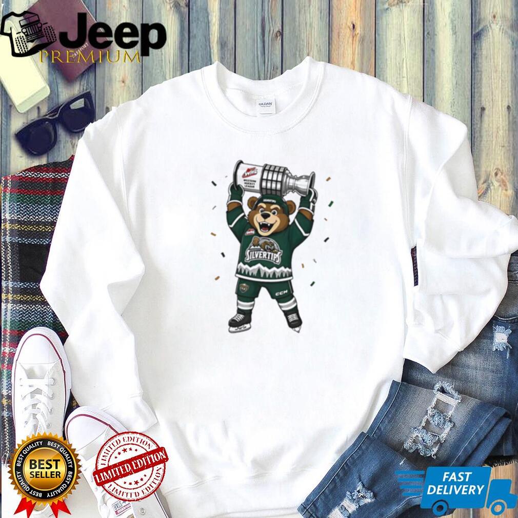 Everett Silvertips WHL Bear Mascot Championship T Shirt