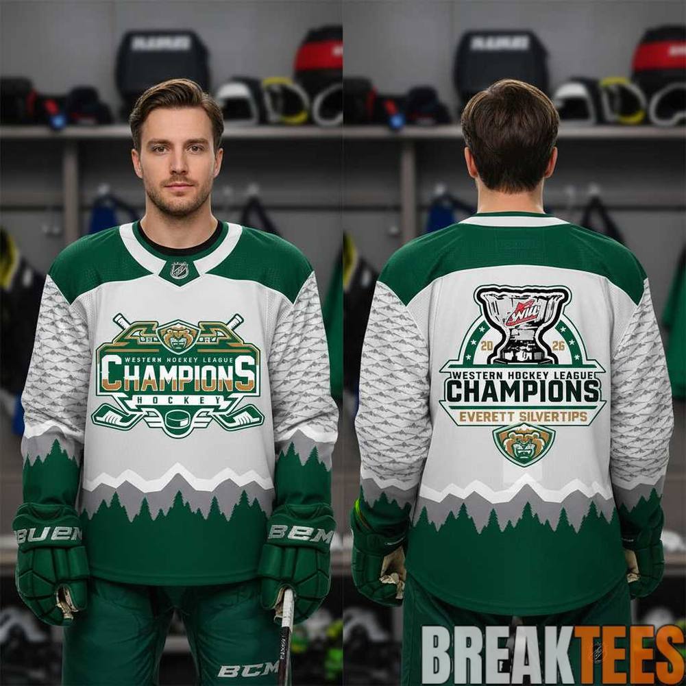 Everett Silvertips Western Hockey League Champions 2026 Hockey Jersey