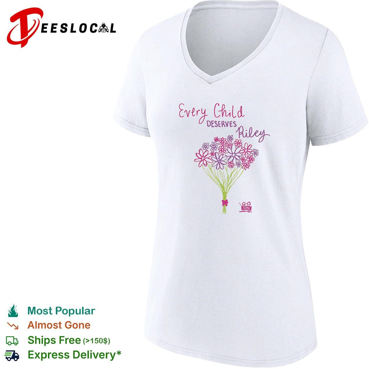 Every child deserves Riley floral bouquet shirt