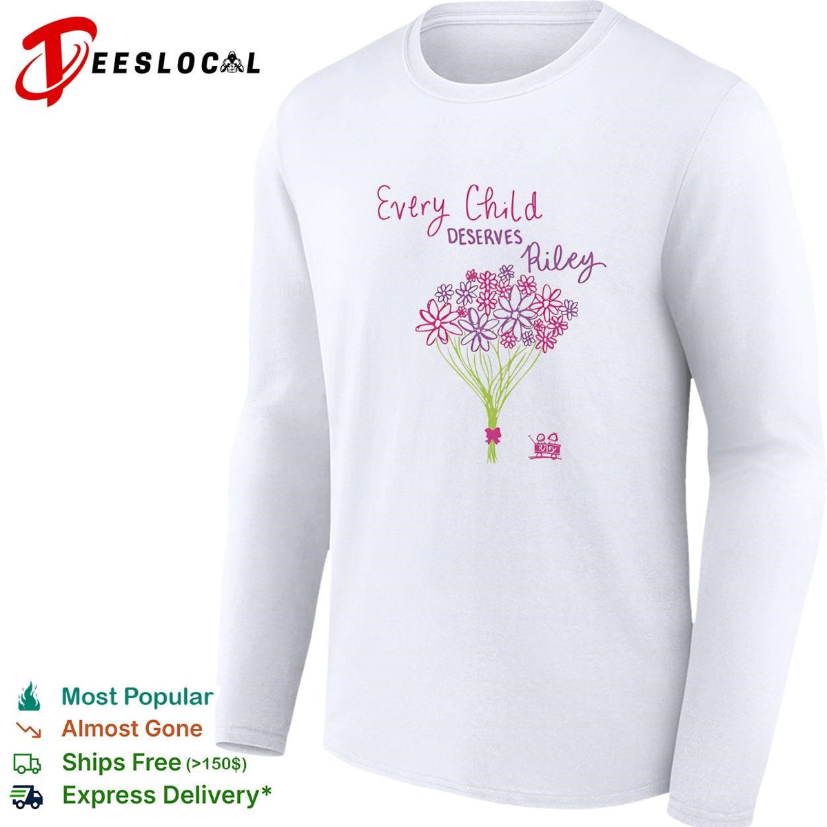 Every child deserves Riley floral bouquet shirt