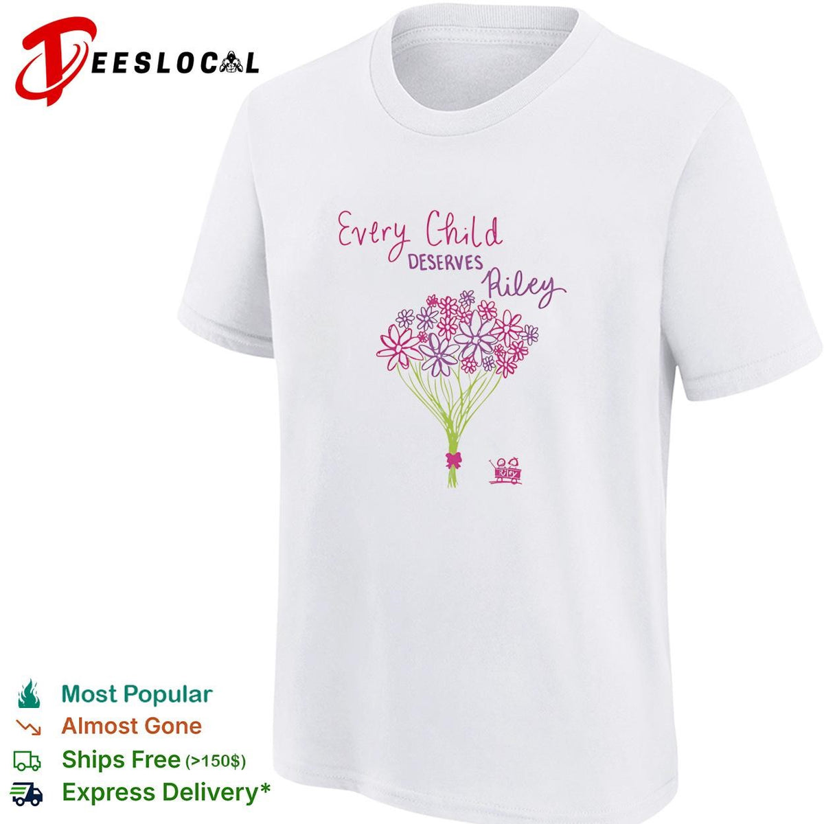 Every child deserves Riley floral bouquet shirt