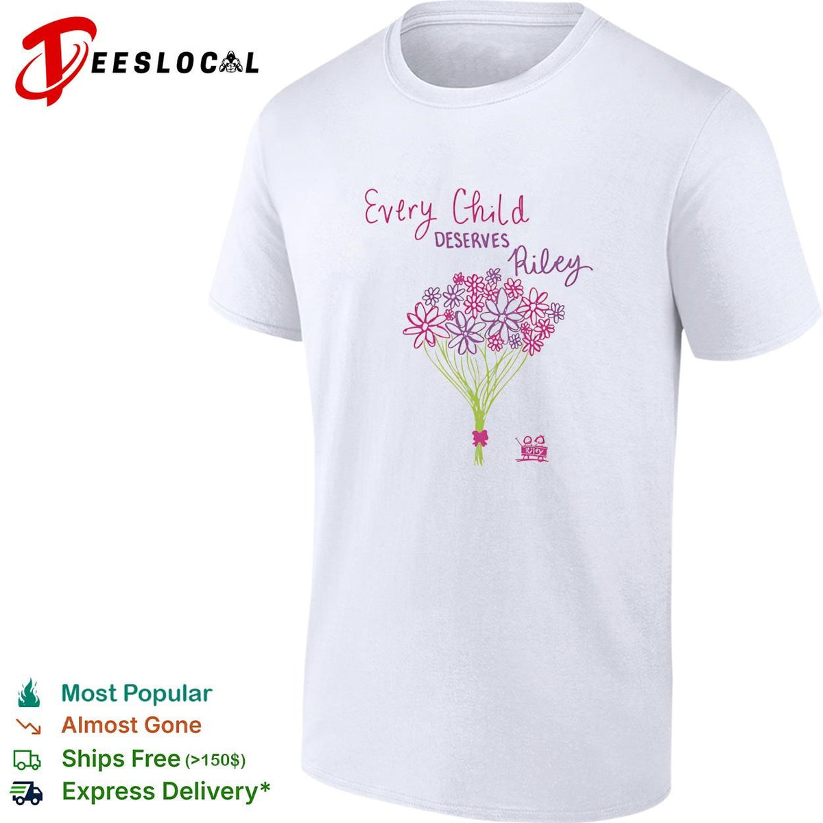 Every child deserves Riley floral bouquet shirt