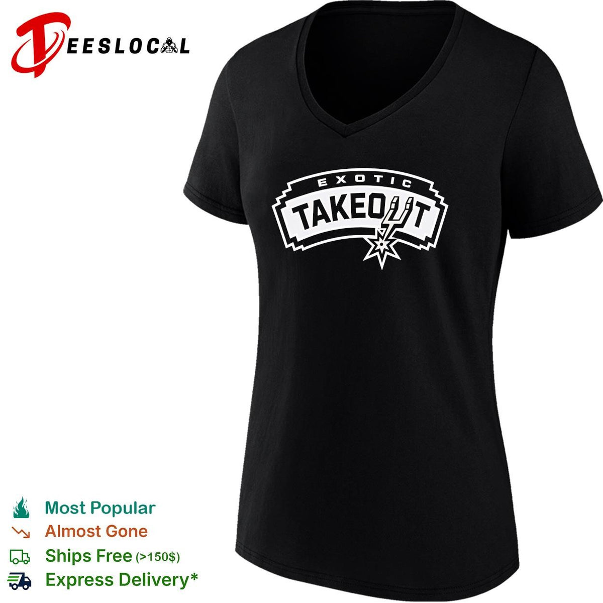 Exotic Takeout San Antonio Spurs Logo Parody Graphic Retro Font Finals 2026 shirt