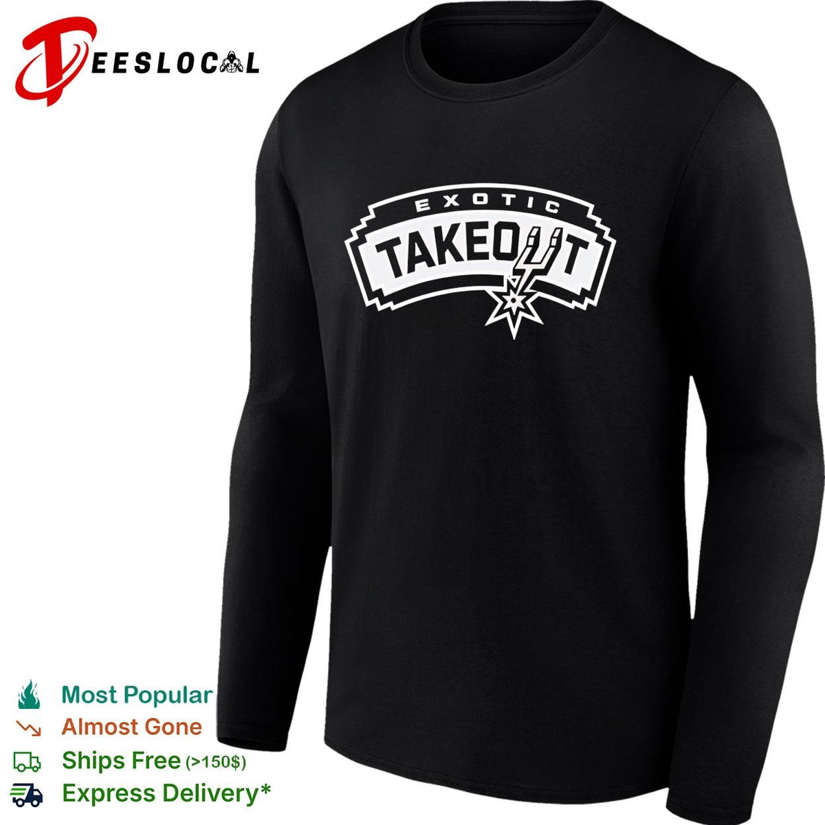 Exotic Takeout San Antonio Spurs Logo Parody Graphic Retro Font Finals 2026 shirt