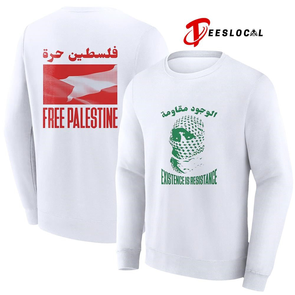 Exrsstence is resistance free Palestine graphic shirt
