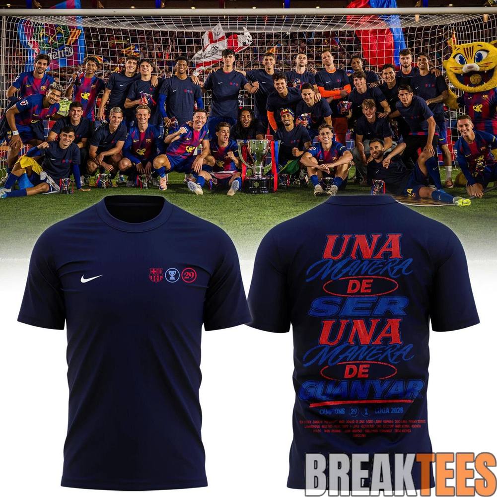 FC Barcelona 2025-26 La Liga Champions Celebration Shirt