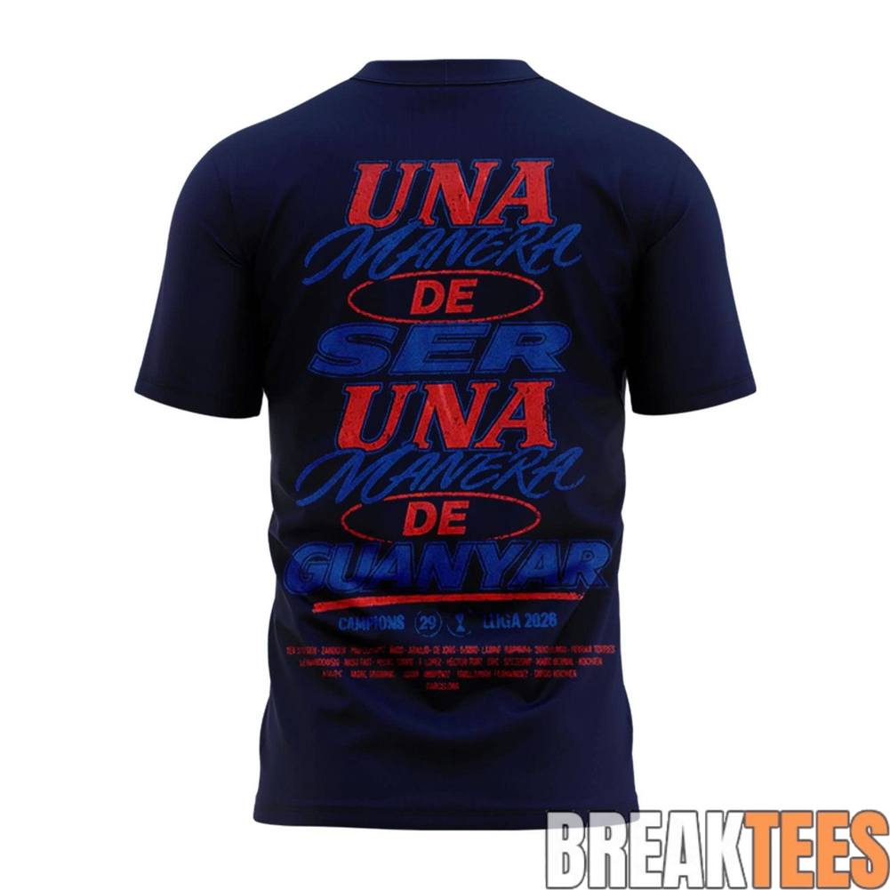 FC Barcelona 2025-26 La Liga Champions Celebration Shirt