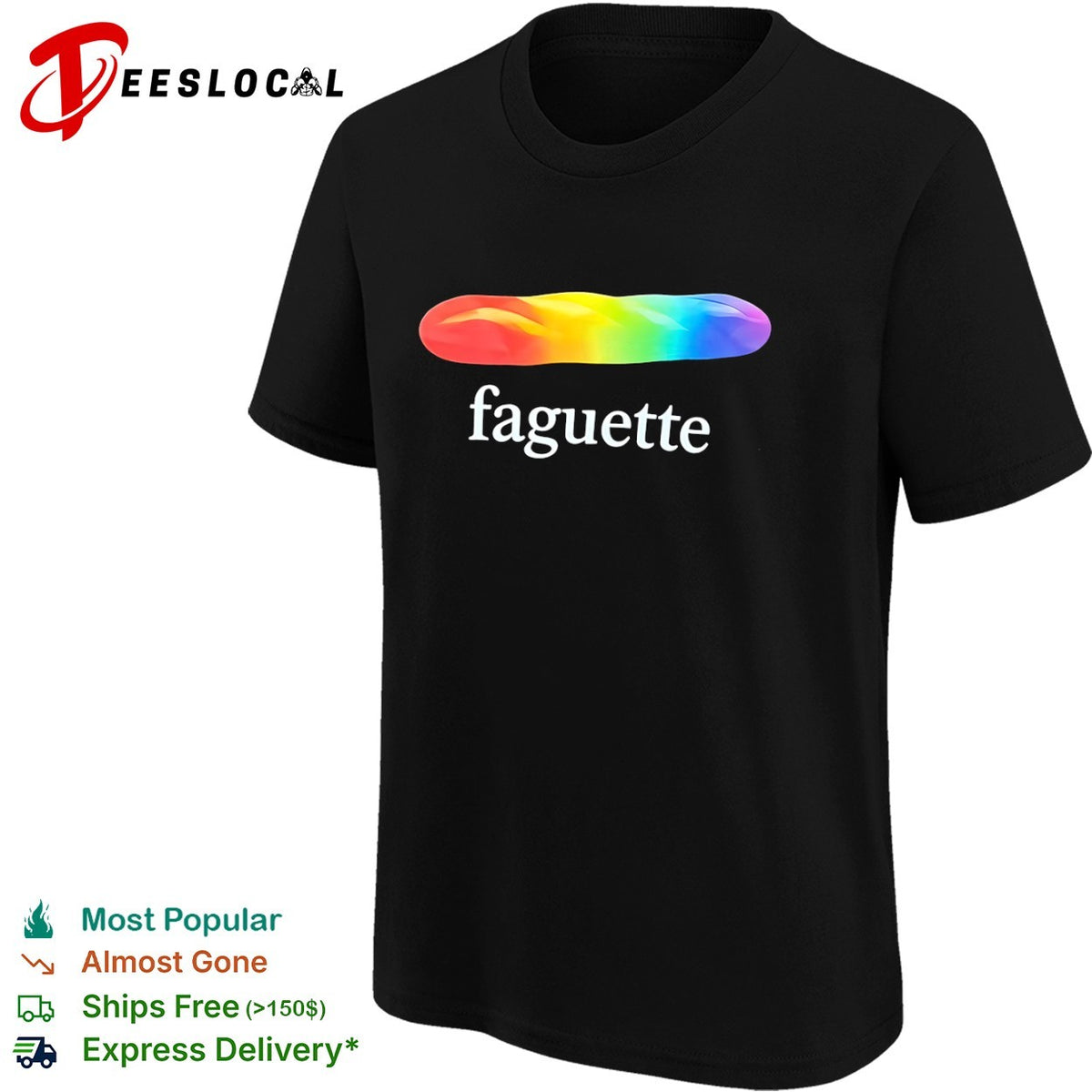 Faguette LGBTQ Pride Rainbow Bread Shirt