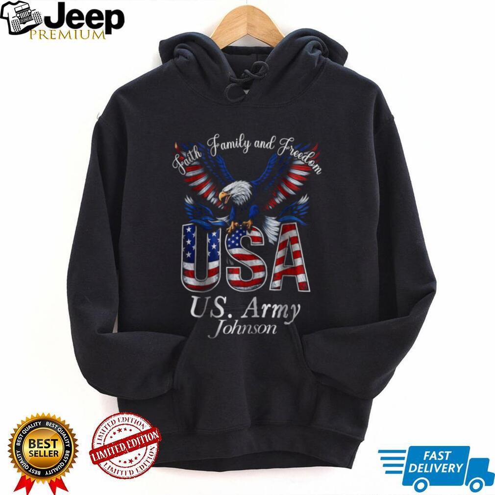 Faith Family and Freedom USA Eagle US Army Personalized T Shirt