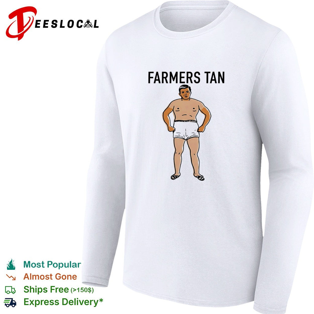 Farmers tan man summer cartoon shirt