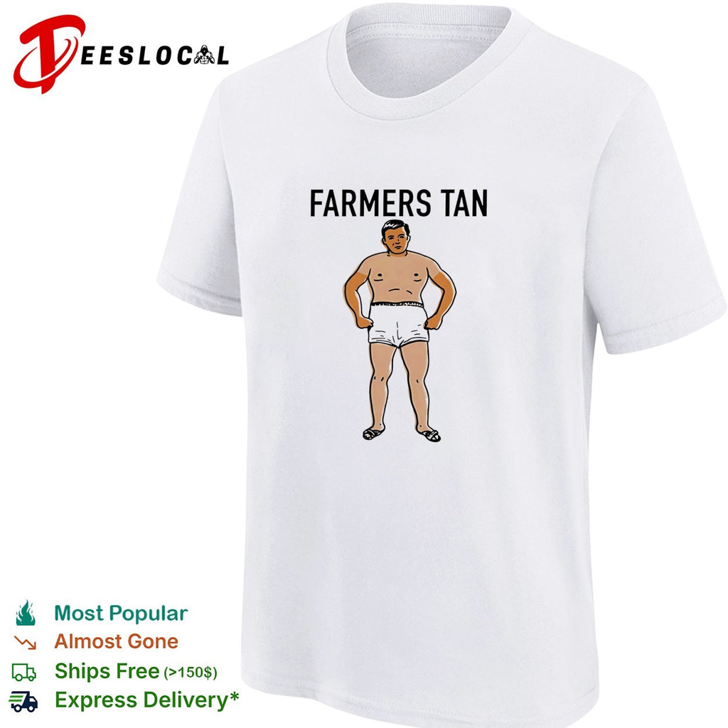 Farmers tan man summer cartoon shirt