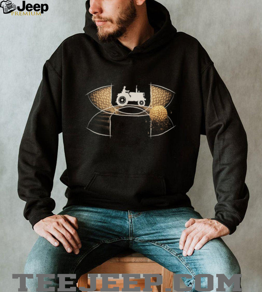 Farming Life Tractor & Wheat Field Graphic Tribute T Shirt