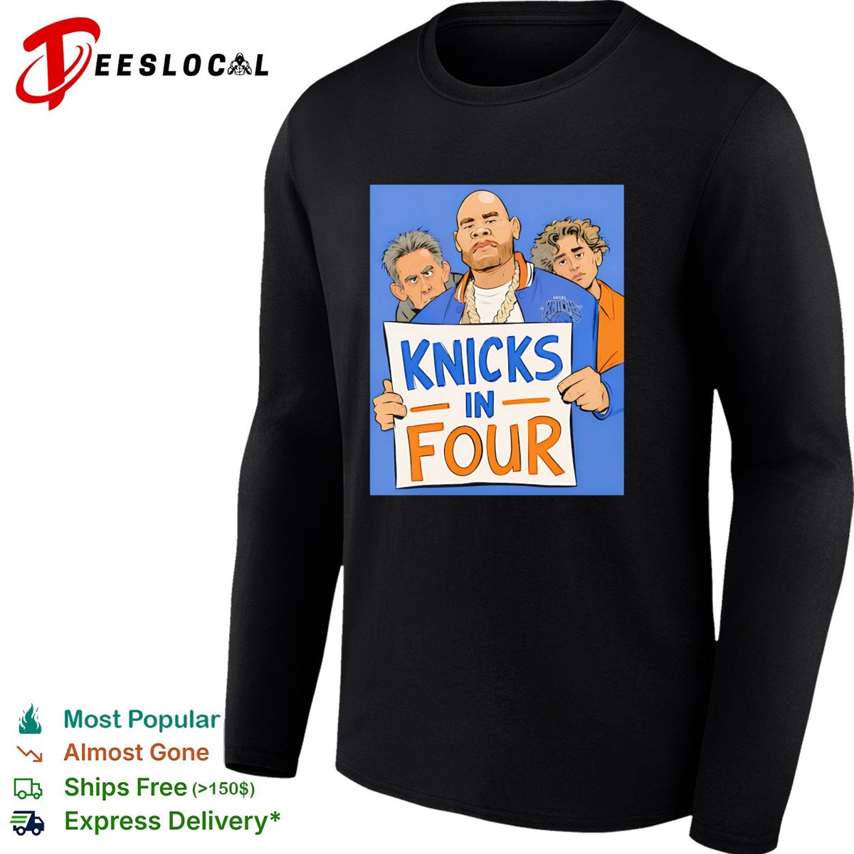 Fat Joe Knicks in four celebrity cartoon fan illustration shirt