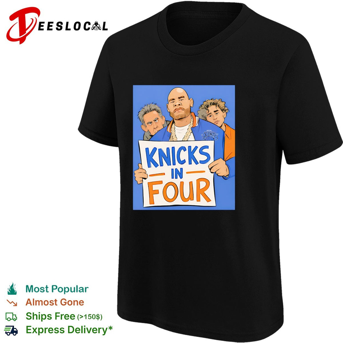 Fat Joe Knicks in four celebrity cartoon fan illustration shirt