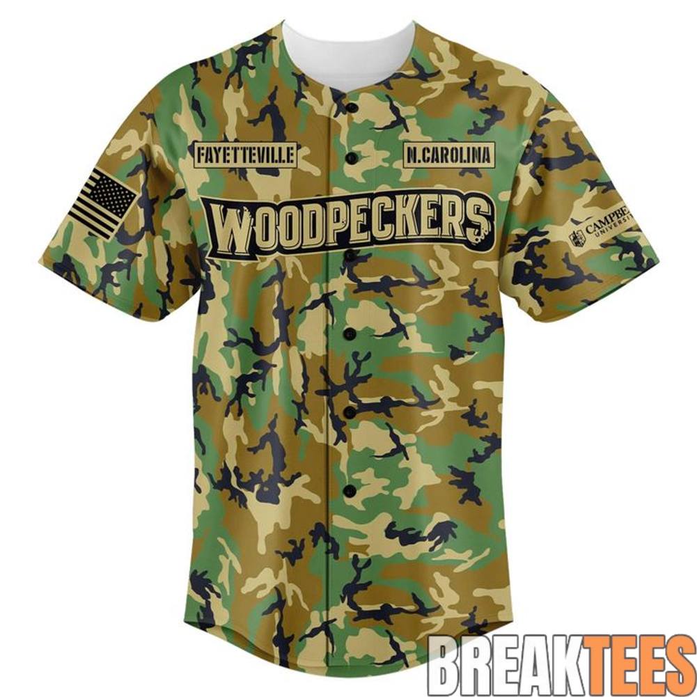 Fayetteville Woodpeckers x Military Appreciation Camo Custom Jersey
