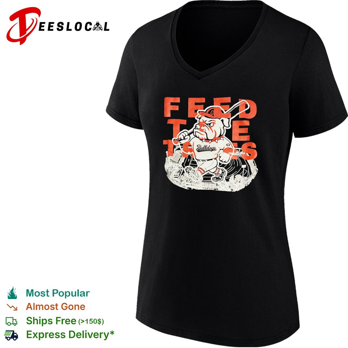 Feed the Tates Georgia Bulldogs baseball mascot Sanford Stadium shirt
