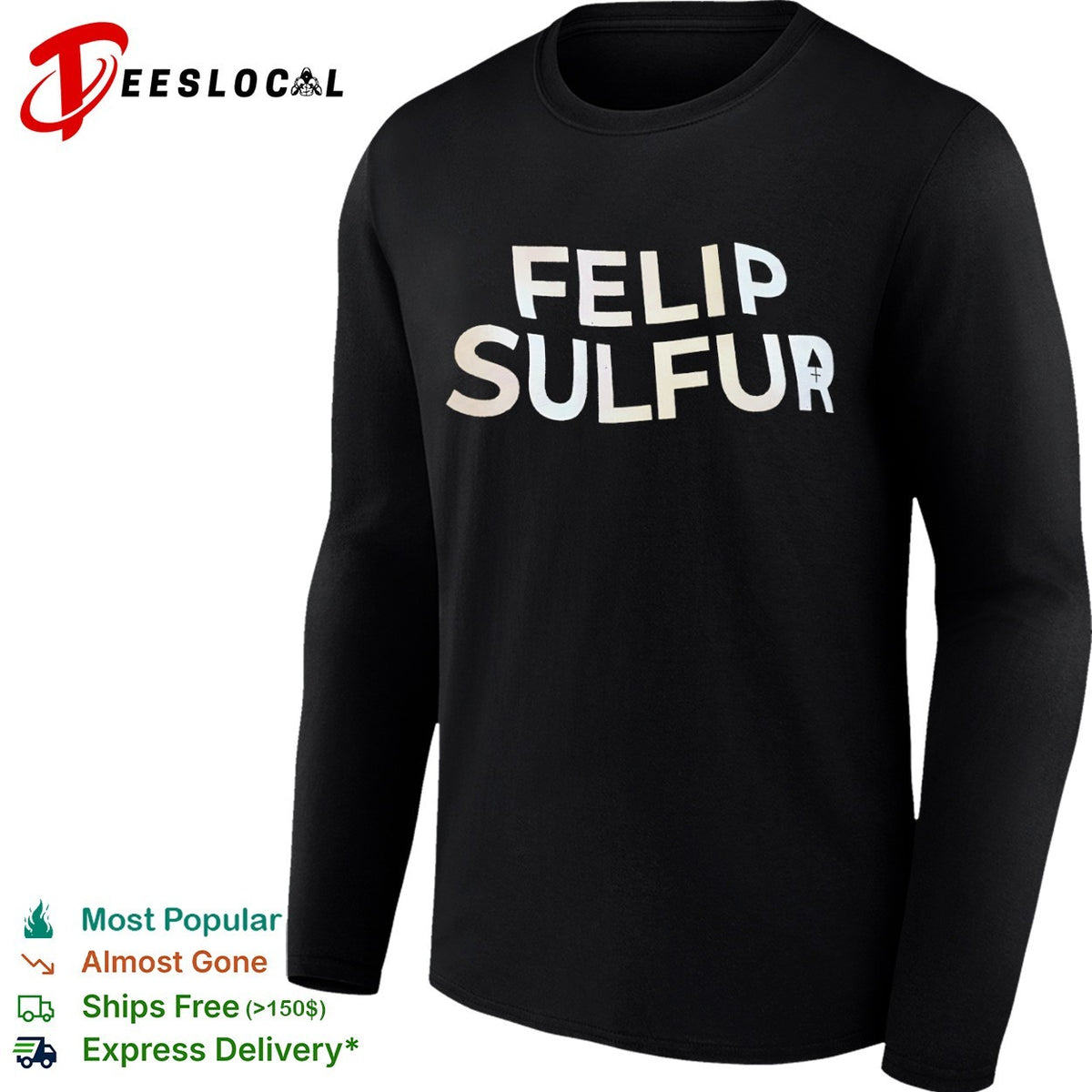 Felip Sulfur text design shirt