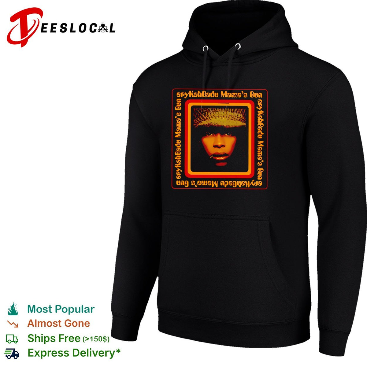 Female neo-soul artist iconic album portrait earth-tone framed record art shirt