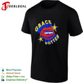 Female vocalist bold lips stars retro pop art logo concert shirt