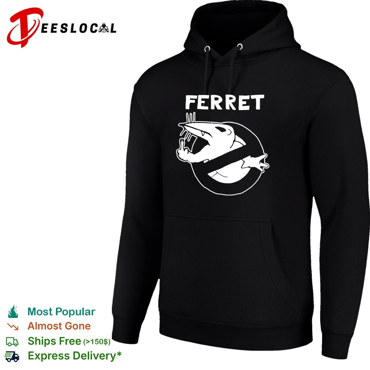 Ferret Ghostbusters parody logo funny animal humor shirt