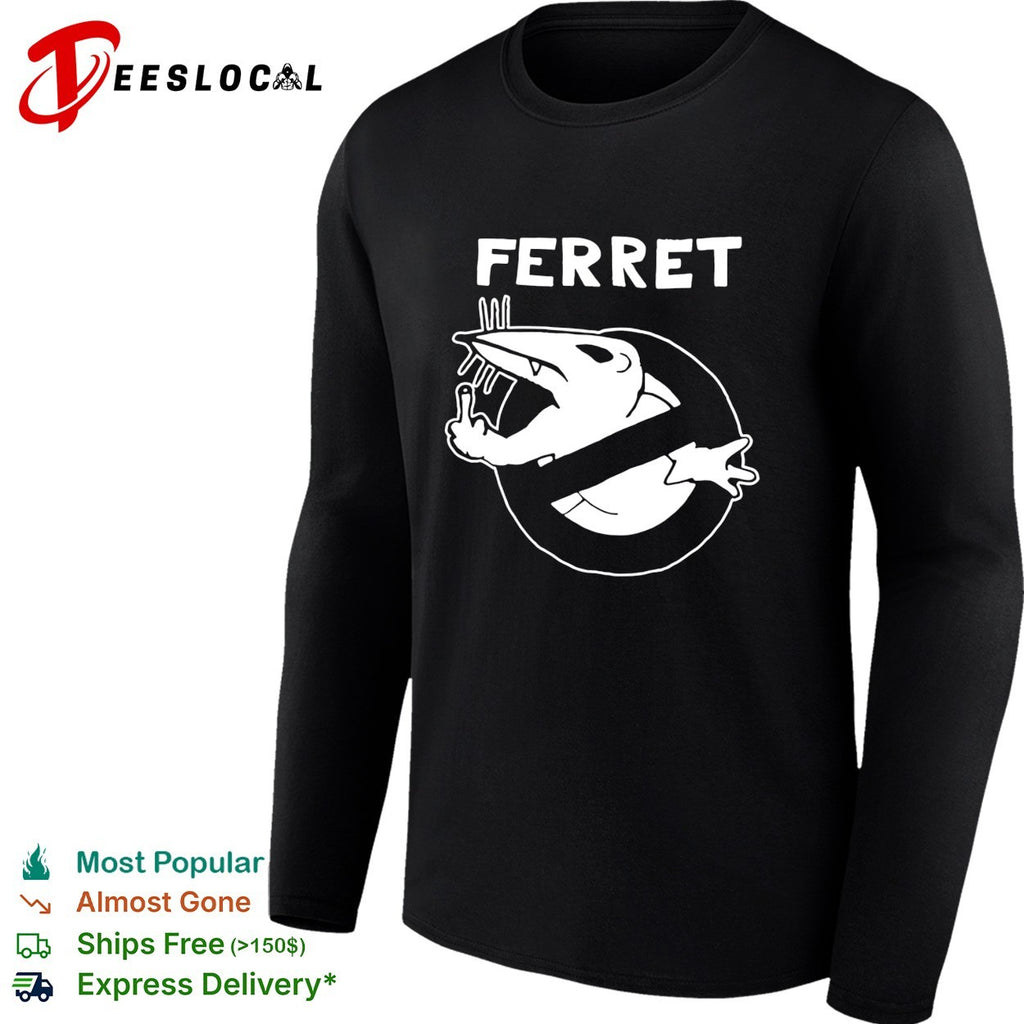Ferret Ghostbusters parody logo funny animal humor shirt