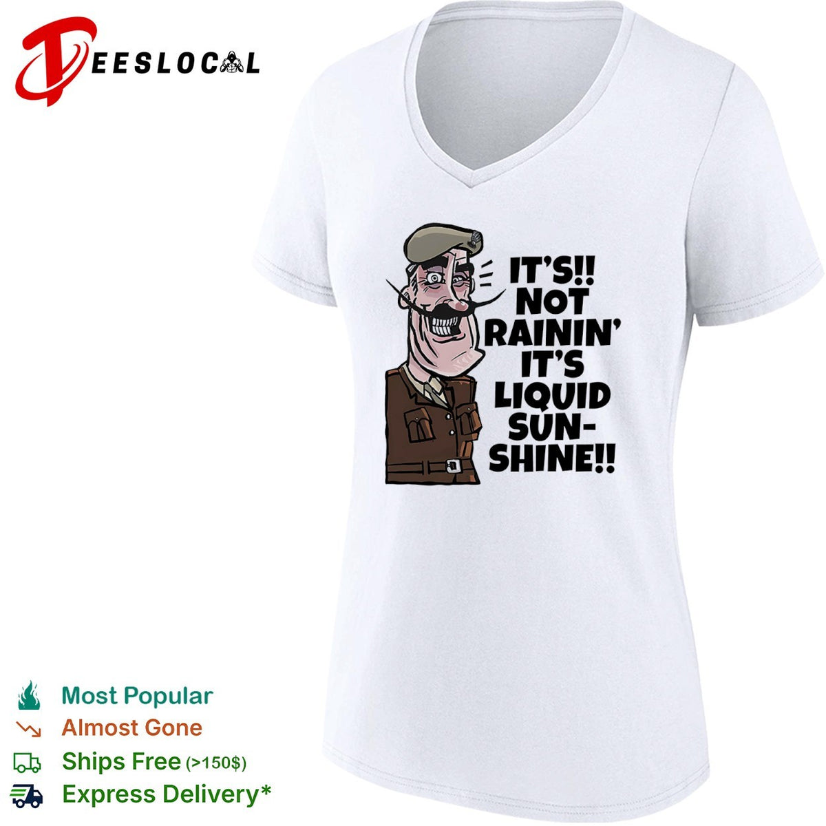 Field Marshal Montgomery It is not rainin it is liquid sunshine British Army shirt