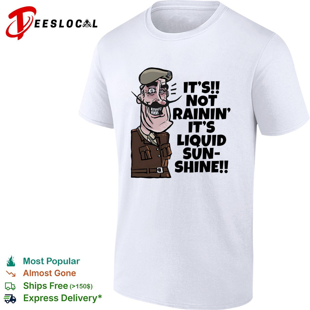 Field Marshal Montgomery It is not rainin it is liquid sunshine British Army shirt