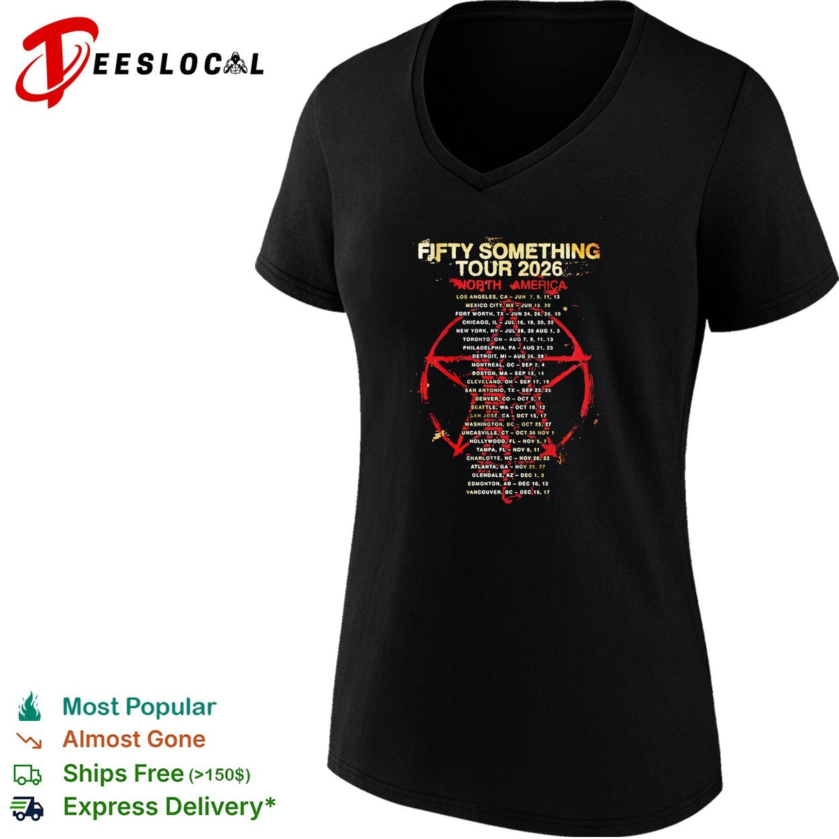 Fifty Something Tour 2026 North America concert dates rock music band tour shirt