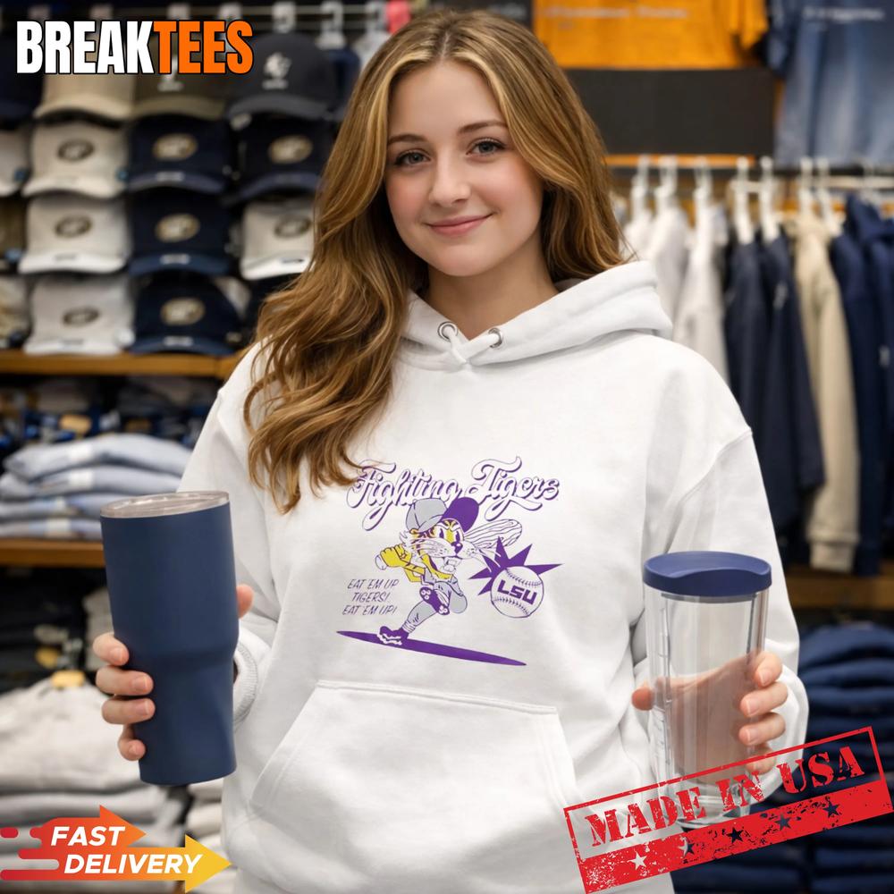 Fighting Tigers LSU Baseball Lavender Ringer T-Shirt