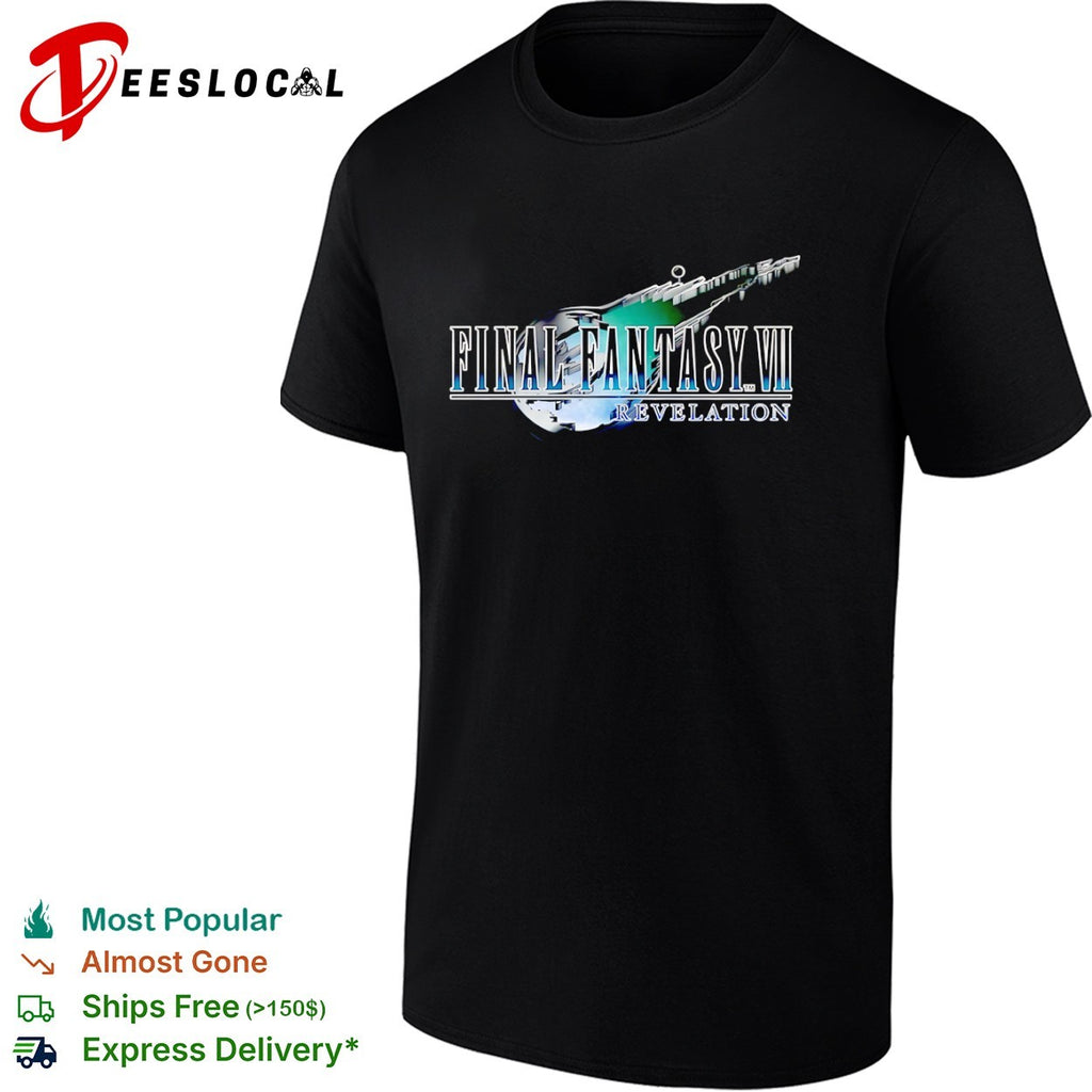 Final Fantasy VII Revelation Logo Design Character Franchise Gaming Pop Culture shirt