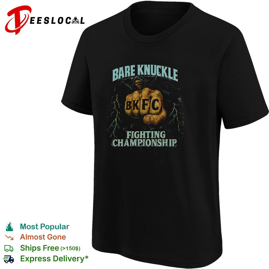 Fist lightning bare knuckle fighting championship bold poster shirt