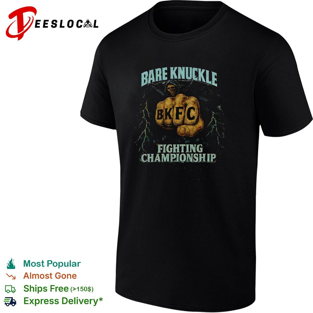 Fist lightning bare knuckle fighting championship bold poster shirt