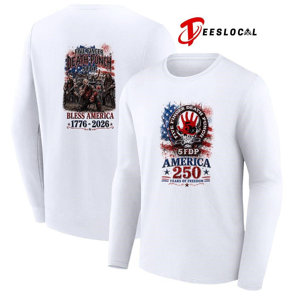 Five Finger Death Punch 5FDP bless America 250 years of freedom shirt