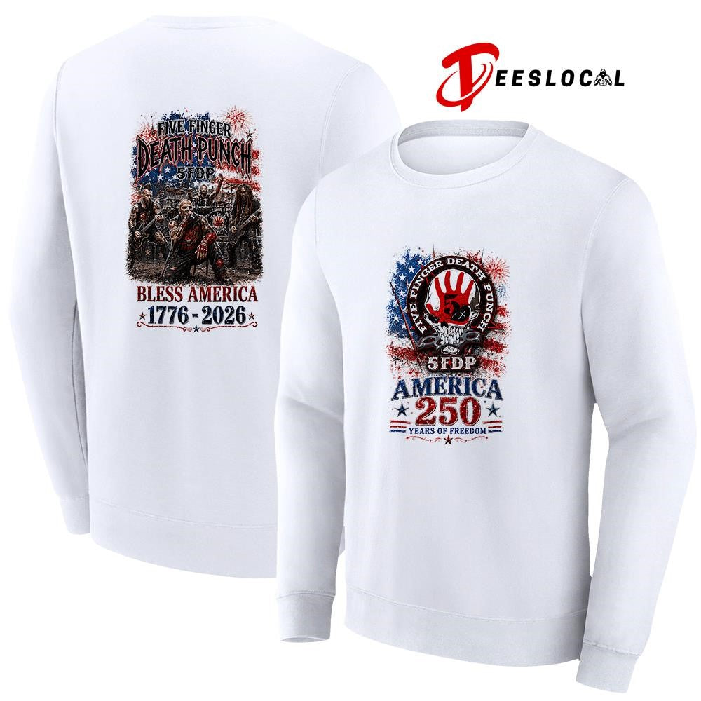 Five Finger Death Punch 5FDP bless America 250 years of freedom shirt
