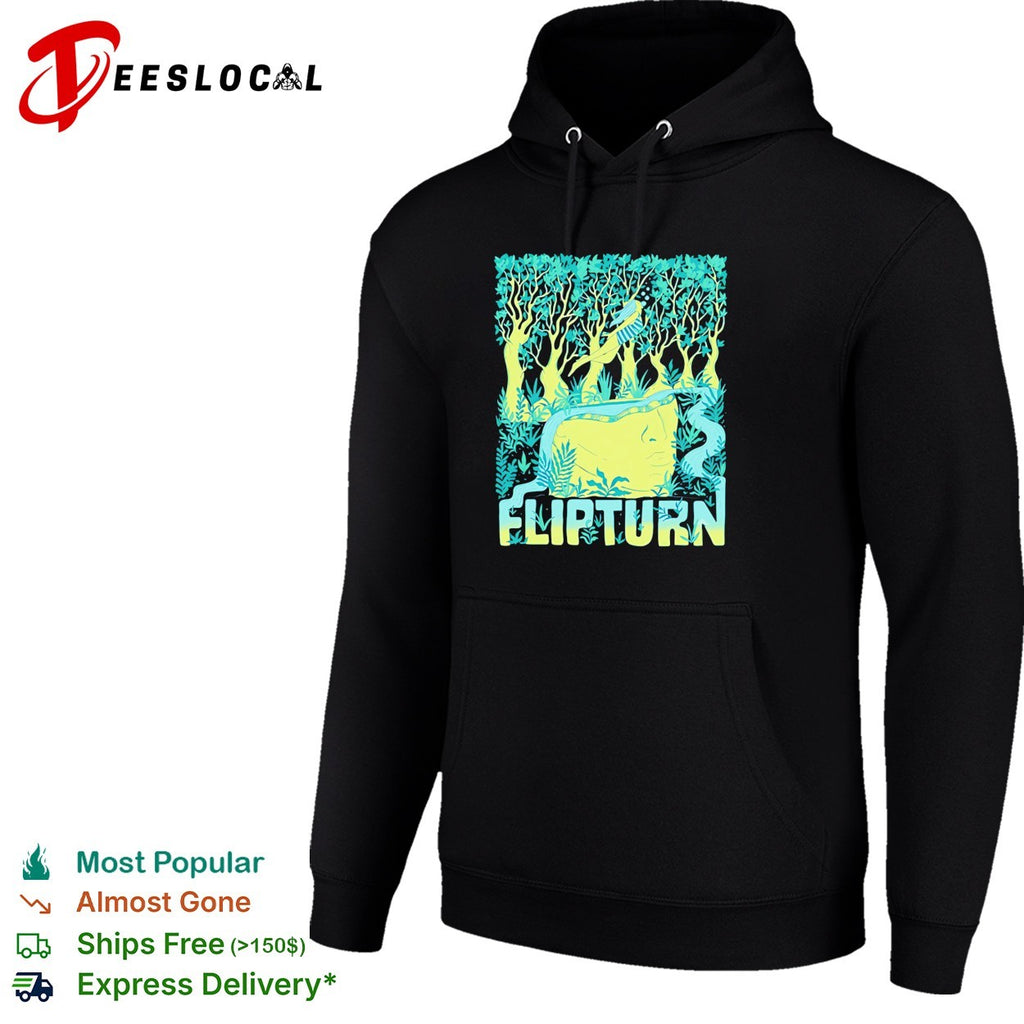 Flipturn band forest nature illustration concert shirt
