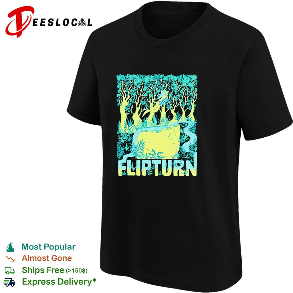 Flipturn band forest nature illustration concert shirt