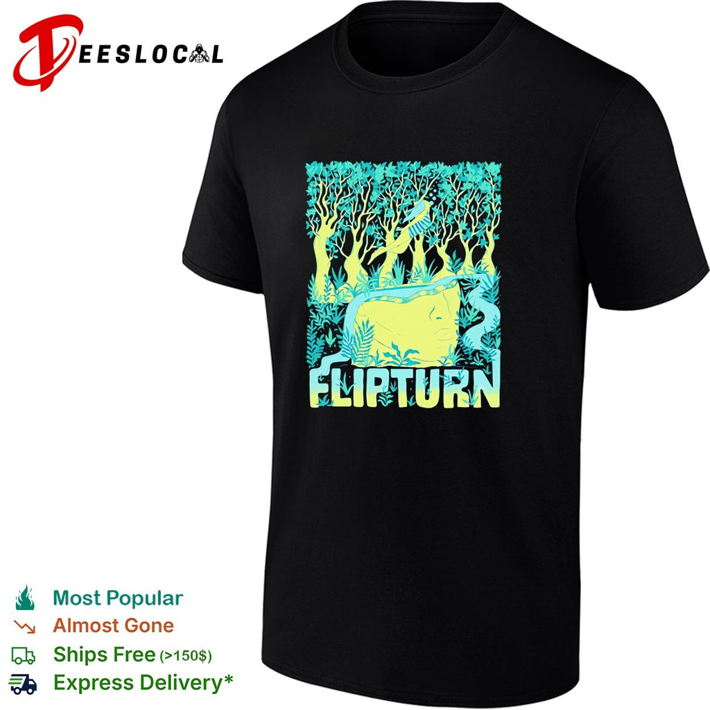 Flipturn band forest nature illustration concert shirt