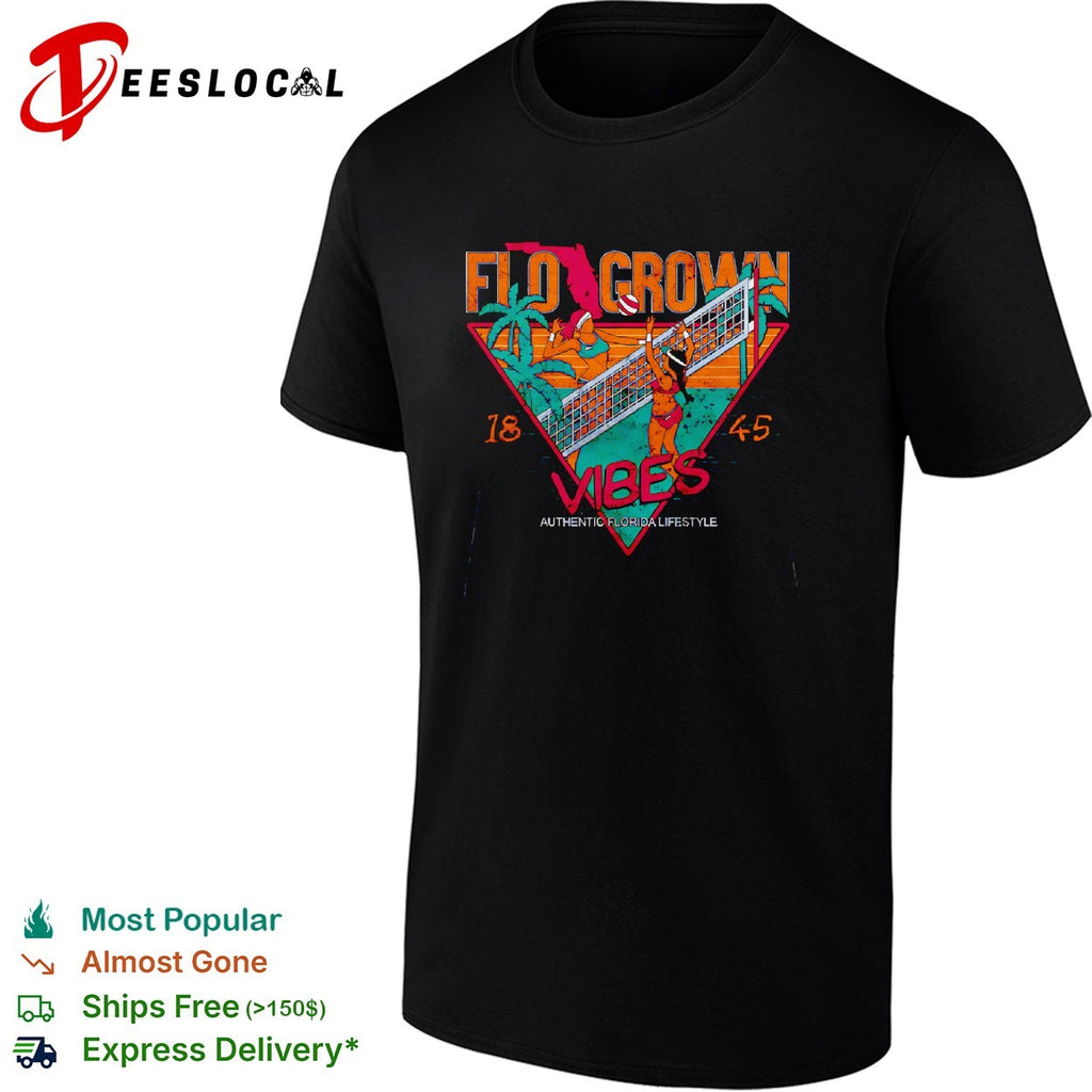Flo Grown vibes 1845 athletic lifestyle basketball triangle shirt