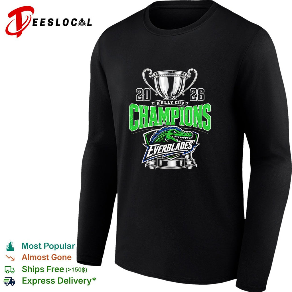 Florida Everblades 20 26 Kelly Cup Champions Gator Hockey Team Logo Sport Shirt