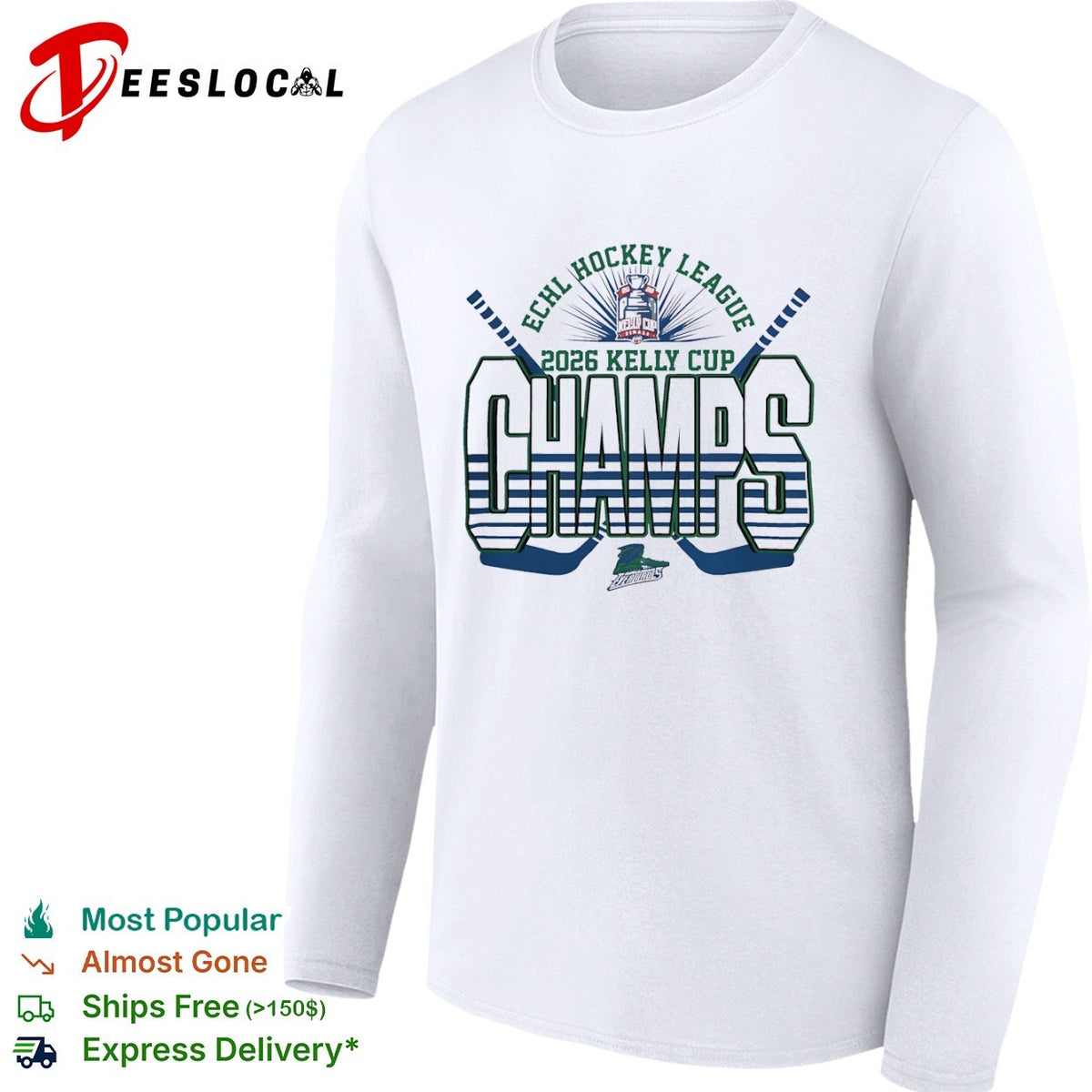 Florida Everblades 2026 Kelly Cup Champs ECHL Hockey League Winners Graphic shirt