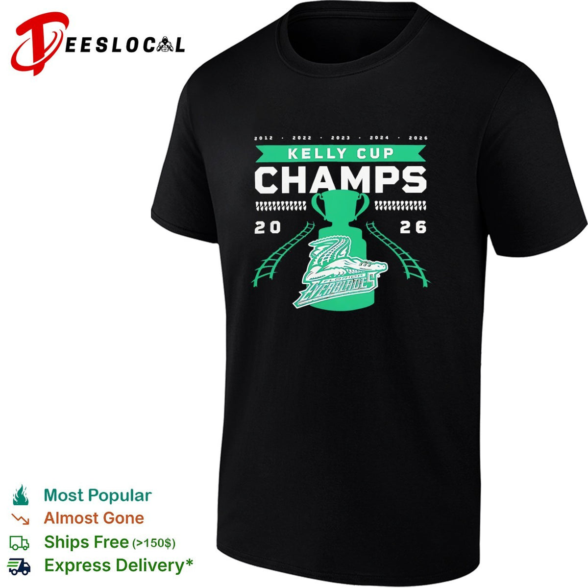Florida Everblades Kelly Cup Champs 2012 2022 2023 2024 2026 ECHL hockey team shirt