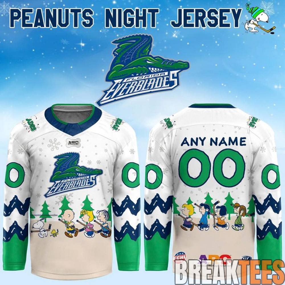 Florida Everblades Peanuts Night Hockey Jersey