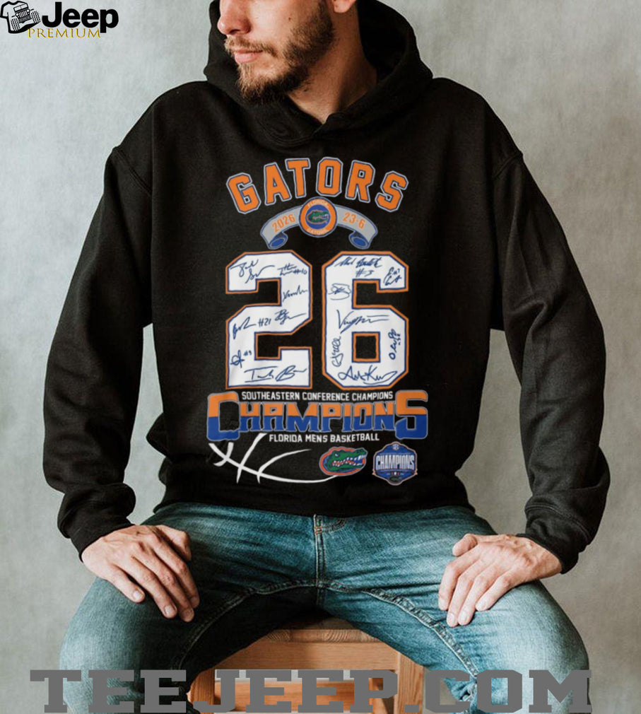 Florida Gators 2026 SEC Men’s Basketball Champions Signatures T Shirt