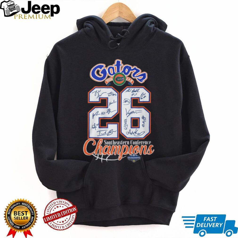 Florida Gators 2026 SEC Tournament Champions Signatures T Shirt