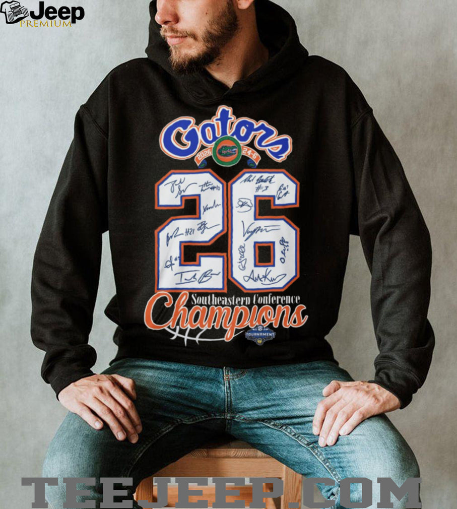 Florida Gators 2026 SEC Tournament Champions Signatures T Shirt