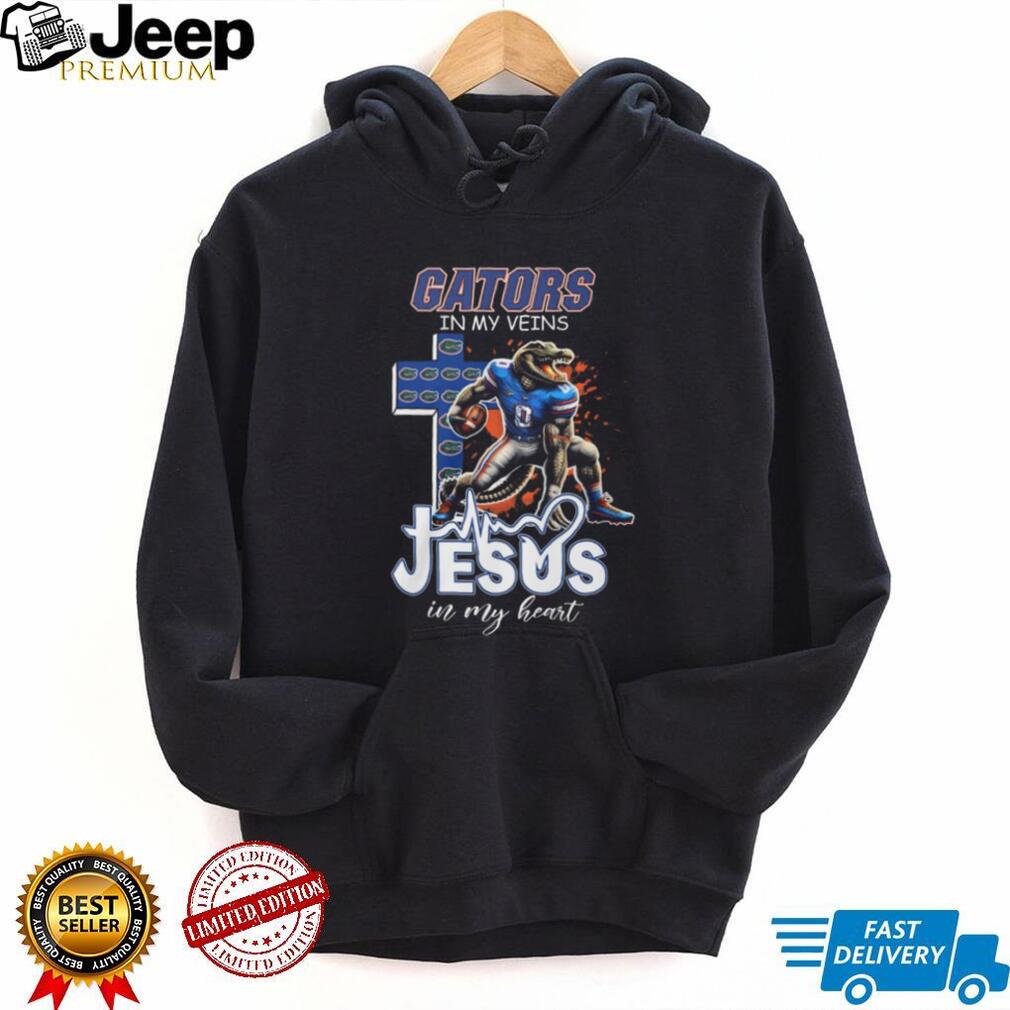 Florida Gators Fan Gear Gators In My Veins Jesus In My Heart Sports T Shirt