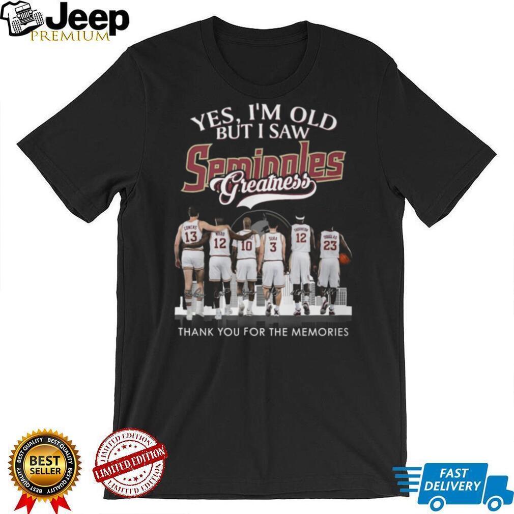 Florida State Seminoles Basketball Greatness Legend Signatures Memories T Shirt