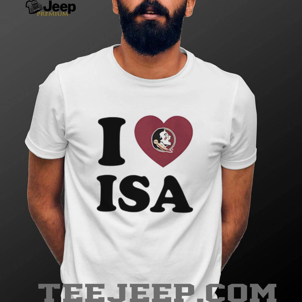 Florida State Seminoles Fan I Love Isa Heart Logo T Shirt